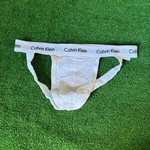 Calvin Klein CK Icon Cotton White Jock Straps Jockstraps Underwear Size L NEW